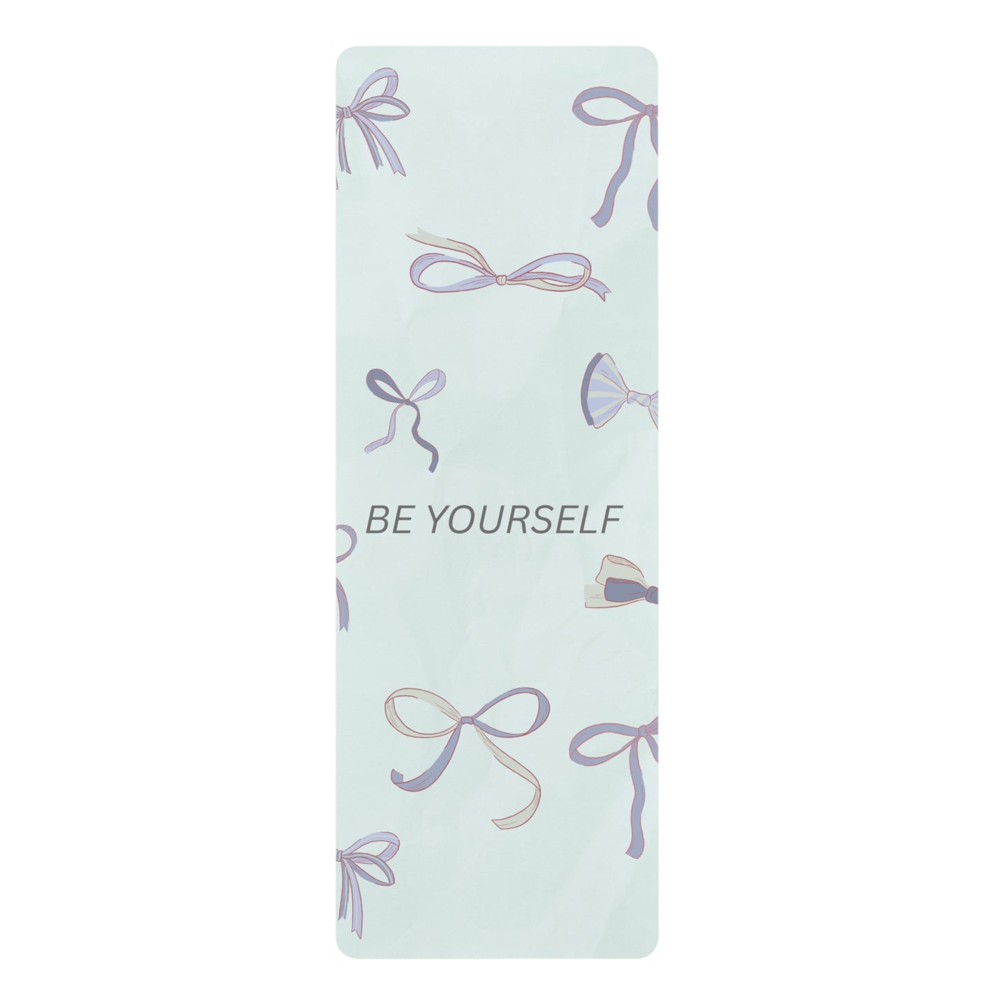 Stylish Rubber Yoga Mat - 'Be Yourself' Inspirational Mat for Yoga, Fitness, Gift for Her, Mindfulness Practice