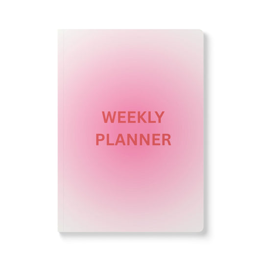Weekly Planner Softcover Journal - Cute Note-taking, Daily Organizer, Gratitude Journal, Gift for Students, Aesthetic Journal